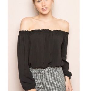 Brandy Melville Black Maura Top